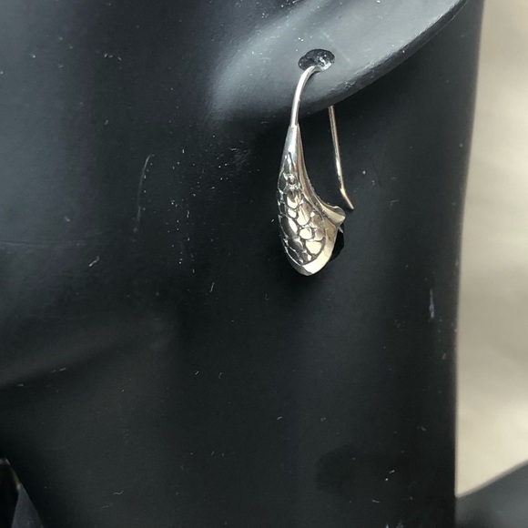 Faceted Black Onyx Sterling Silver Drop Earrings - Picture 1 of 15